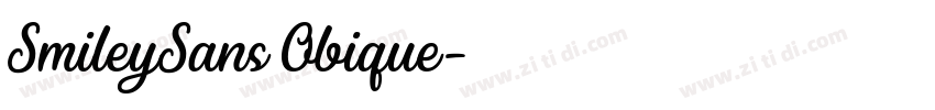 SmileySans Obique字体转换